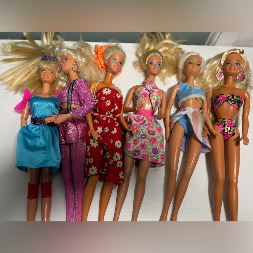 Vintage Mattel Barbie Dolls 1990’s Or 1980s Lot Of 6 Tropical Splash Dance Moves